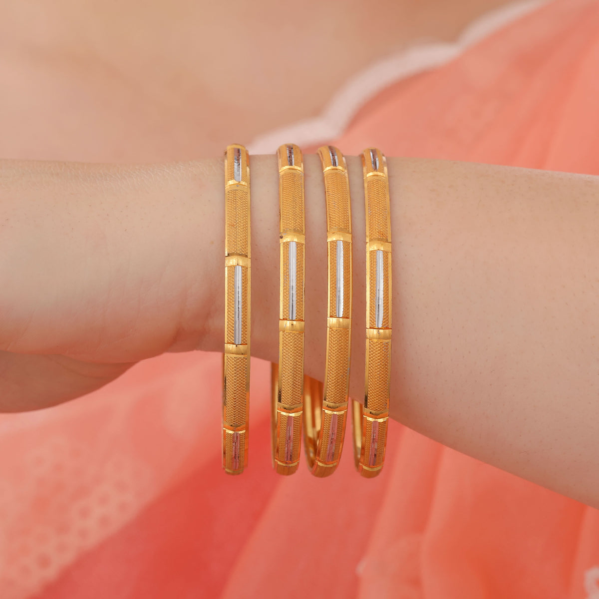 Buy 1 Get 1 Free - Hina Bangles ( set of 4 ) - Bangles - Belleza Jewels
