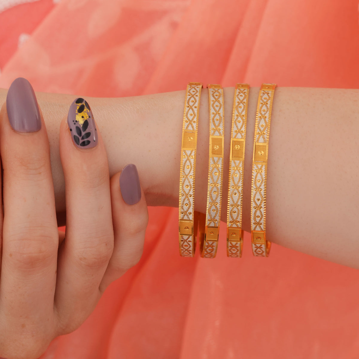Buy 1 Get 1 Free - Kavita Bangles ( set of 4 ) - Bangles - Belleza Jewels
