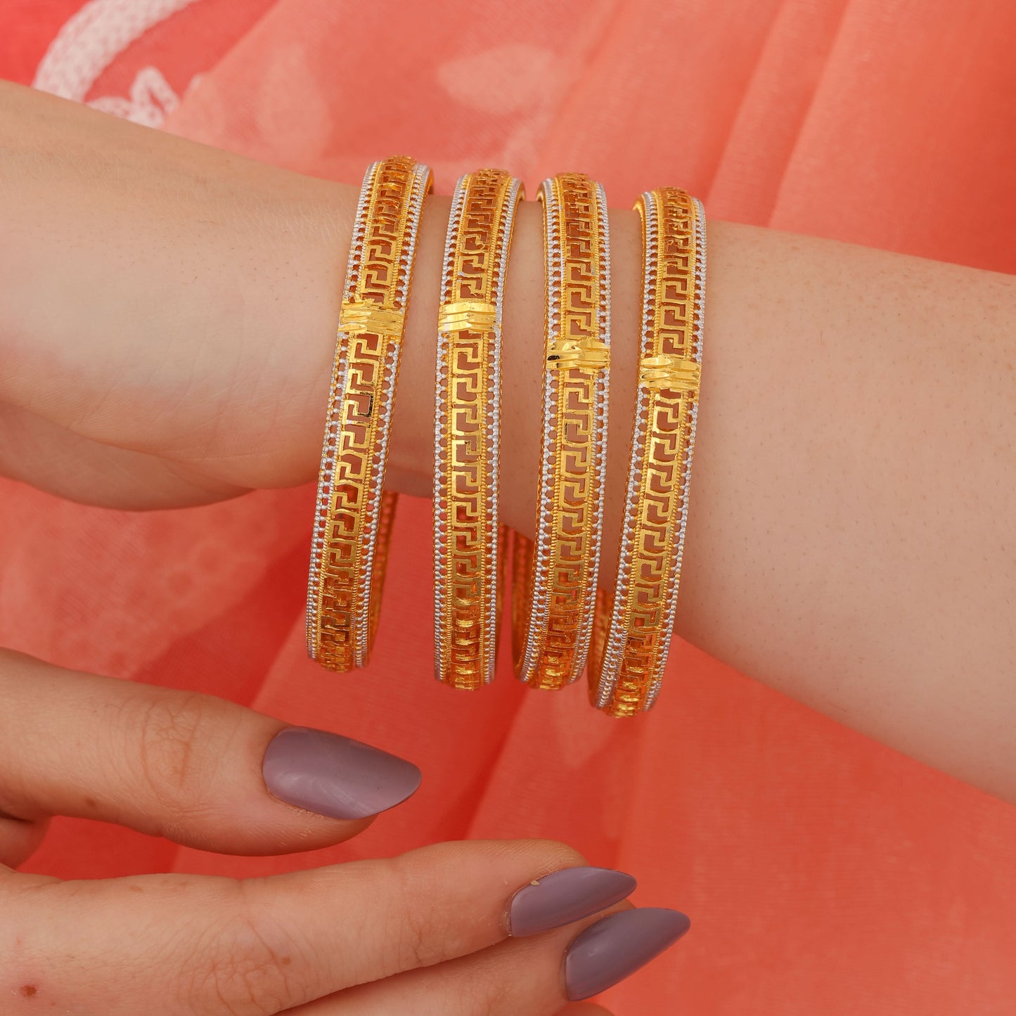 Buy 1 Get 1 Free - Krishna Bangles ( set of 4 )