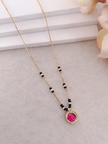 Buy 1 Get 1 Free - American Diamond High Gold Plated Fancy Mangalsutra