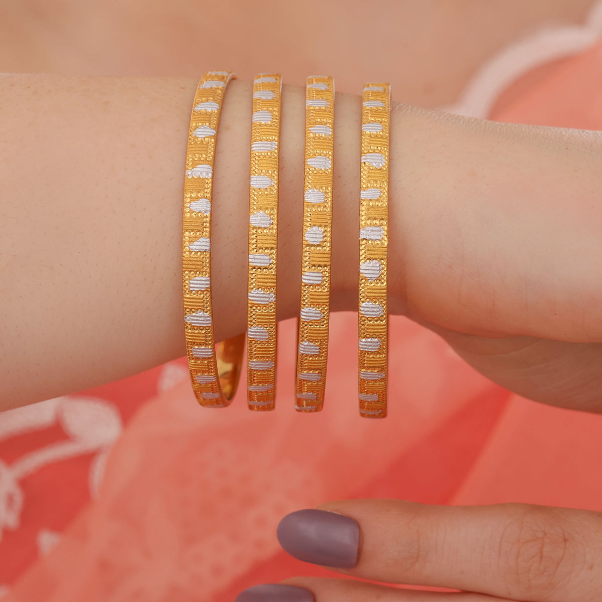 Buy 1 Get 1 Free - Kritika Bangles ( set of 4 ) - Bangles - Belleza Jewels