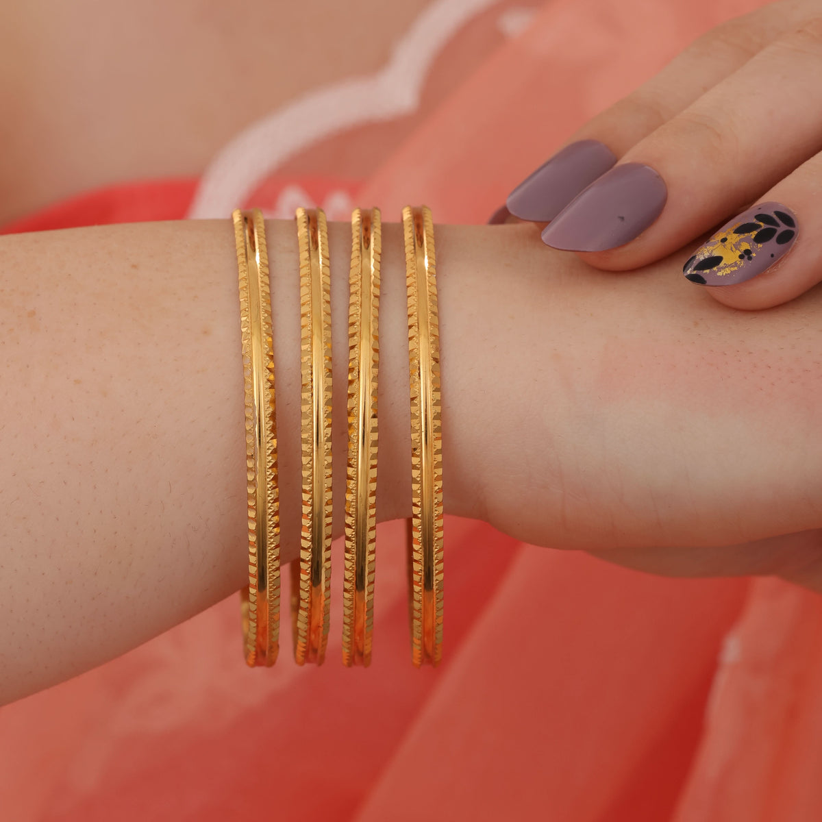 Buy 1 Get 1 Free -Shilpa Bangles ( set of 4 ) - Bangles - Belleza Jewels