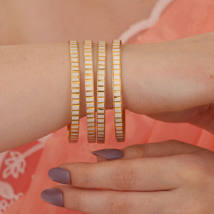 Buy 1 Get 1 Free -Meena Bangles ( set of 4 )