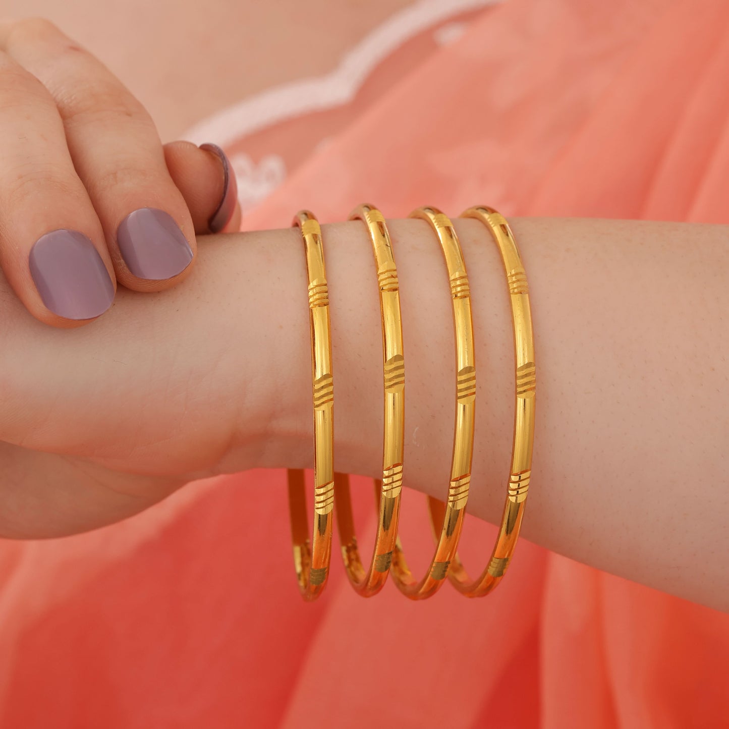 Buy 1 Get 1 Free -Mahi Bangles( set of 4 )