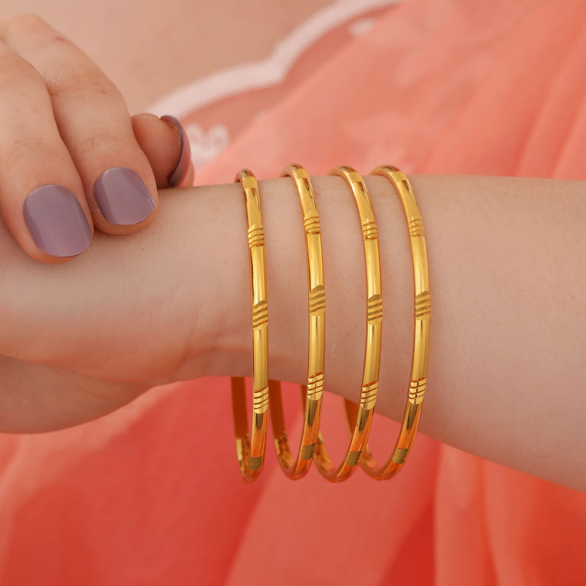 Buy 1 Get 1 Free -Mahi Bangles( set of 4 ) - Bangles - Belleza Jewels