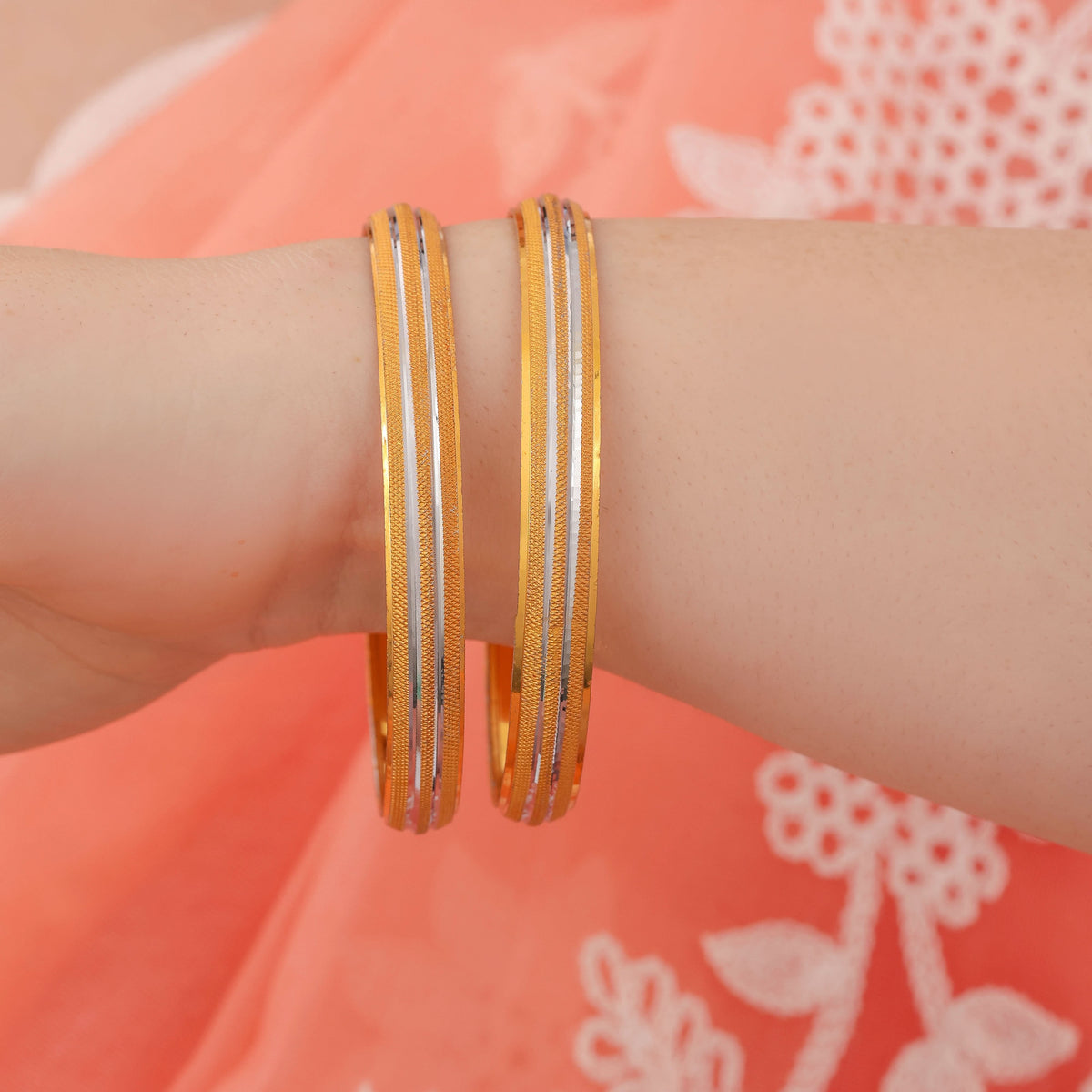 Buy 1 Get 1 Free -Ravina Bangles ( set of 2 ) - Bangles - Belleza Jewels
