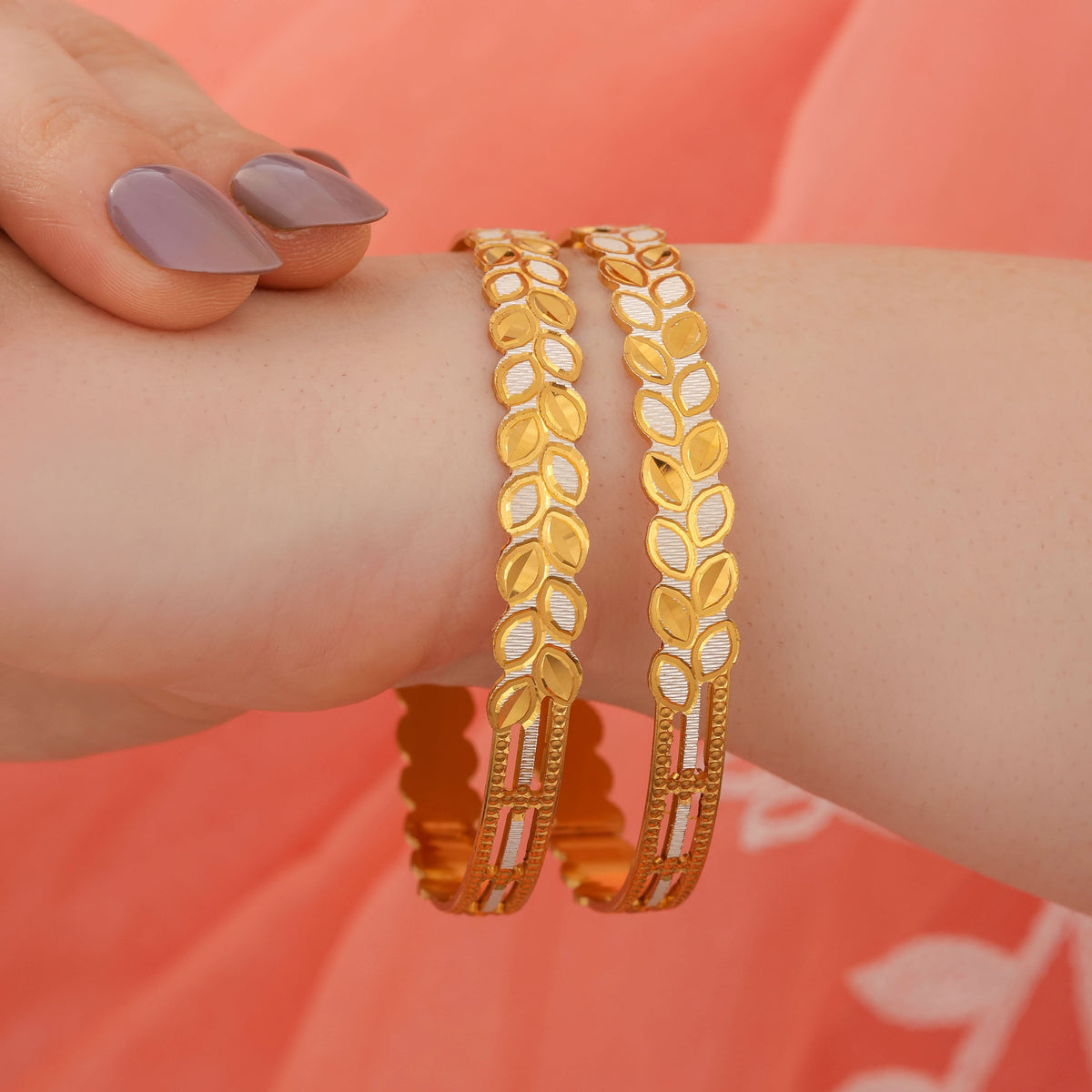 Buy 1 Get 1 Free -Vishwa Bangles ( set of 2 ) - Bangles - Belleza Jewels