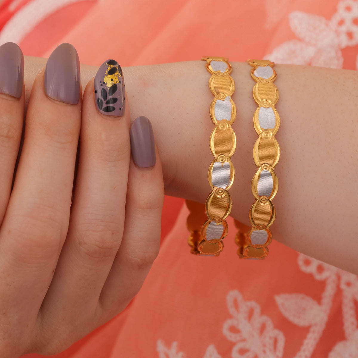 Buy 1 Get 1 Free -Grishma Bangles ( set of 2 ) - Bangles - Belleza Jewels
