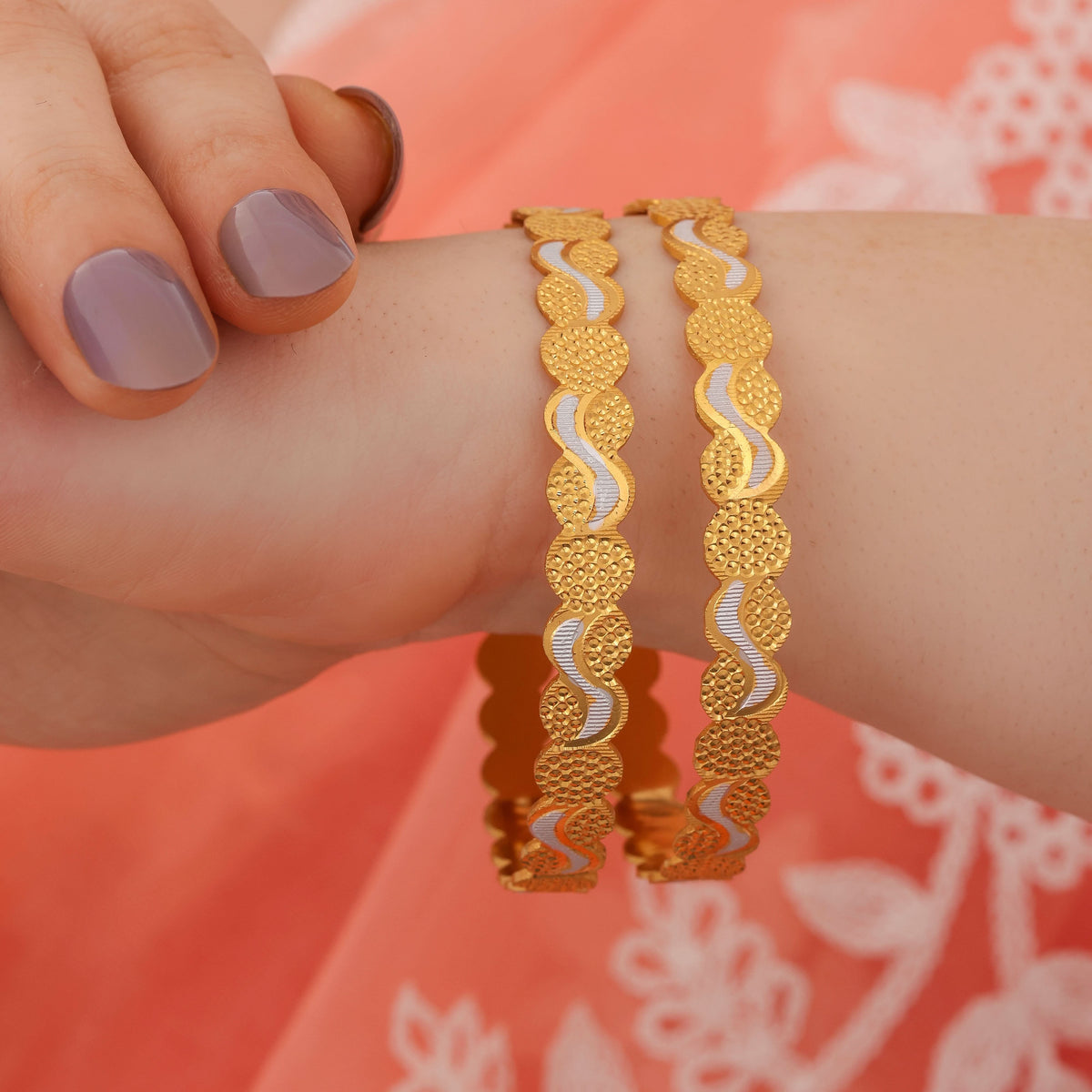 Buy 1 Get 1 Free -Anupama Bangles ( set of 2 ) - Bangles - Belleza Jewels