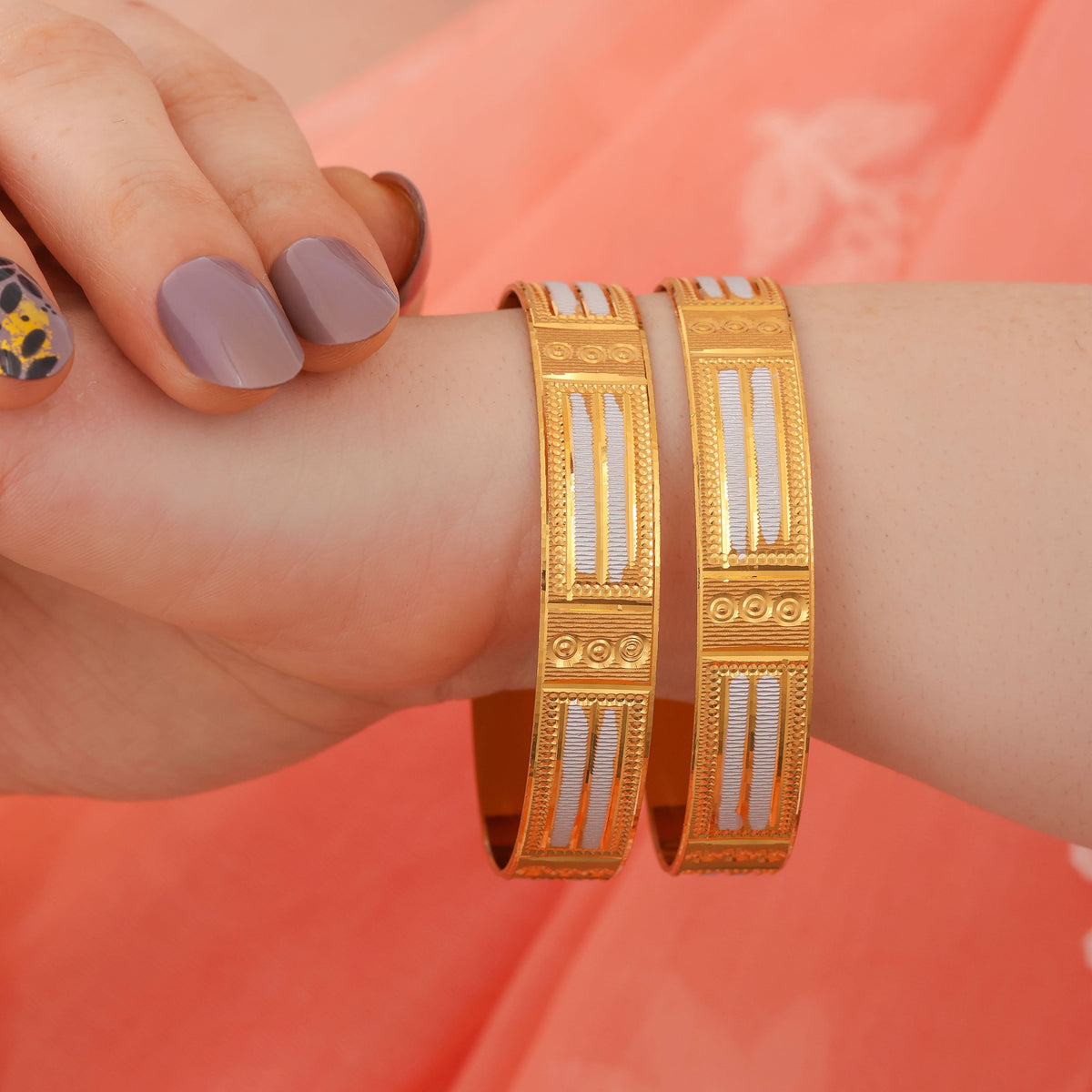 Buy 1 Get 1 Free -Zankhi Bangles ( set of 2 ) - Bangles - Belleza Jewels