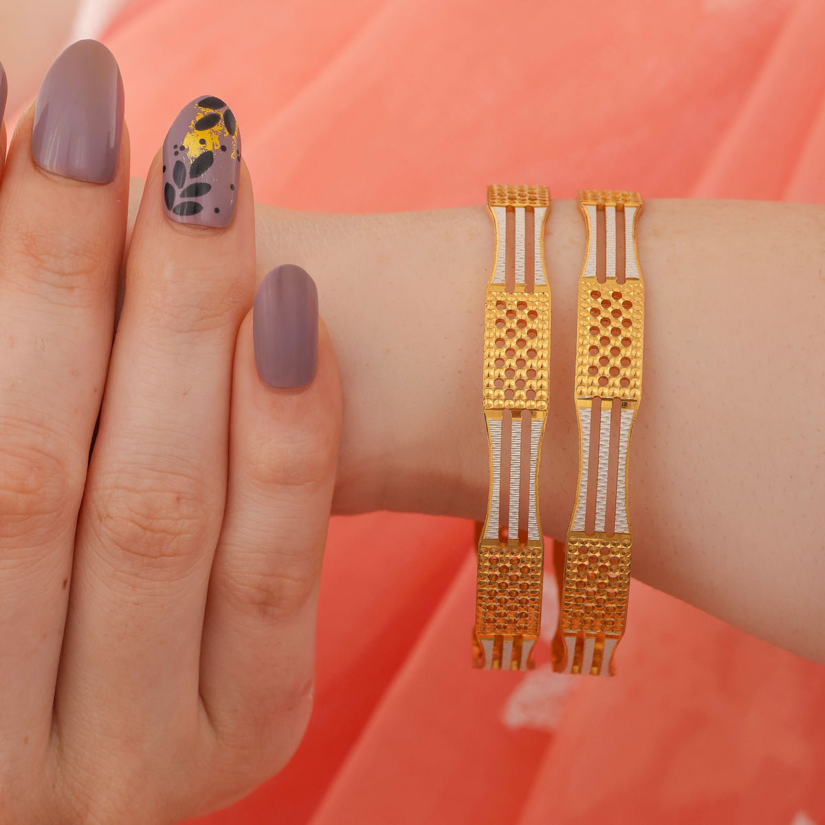 Buy 1 Get 1 Free -Sapna Bangles ( set of 2 ) - Bangles - Belleza Jewels