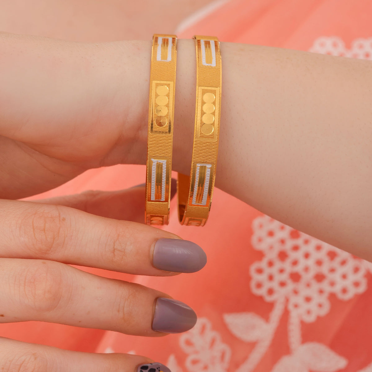 Buy 1 Get 1 Free - Sonal Bangles ( set of 2 ) - Bangles - Belleza Jewels