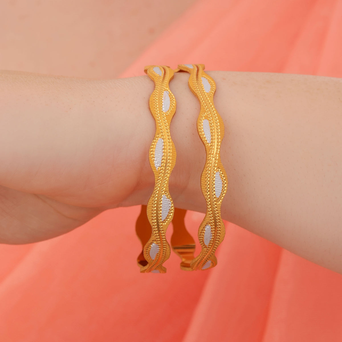 Buy 1 Get 1 Free -Dimpal Bangles ( set of 2 ) - Bangles - Belleza Jewels