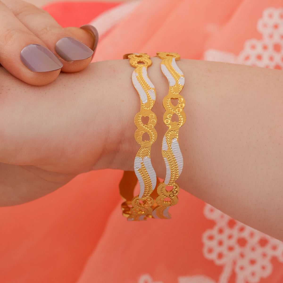 Buy 1 Get 1 Free -Bhavika Bangles( set of 2 ) - Bangles - Belleza Jewels
