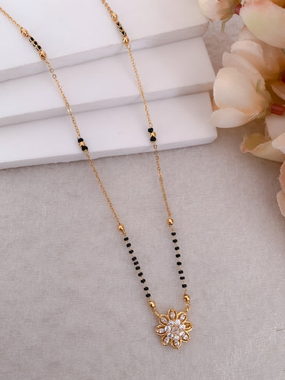 Buy 1 Get 1 Free - American Diamond Gold Plated Fancy Delicate Mangalsutra