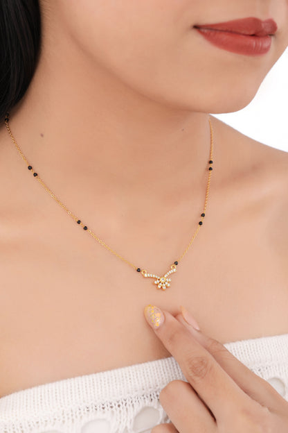 Buy 1 Get 1 Free - American Diamond Fancy Gold Plated Mangalsutra