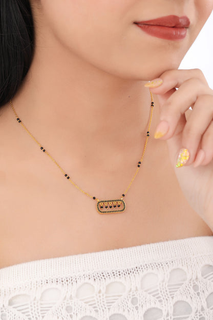 Buy 1 Get 1 Free - American Diamond Gold Fancy Delicate Mangalsutra