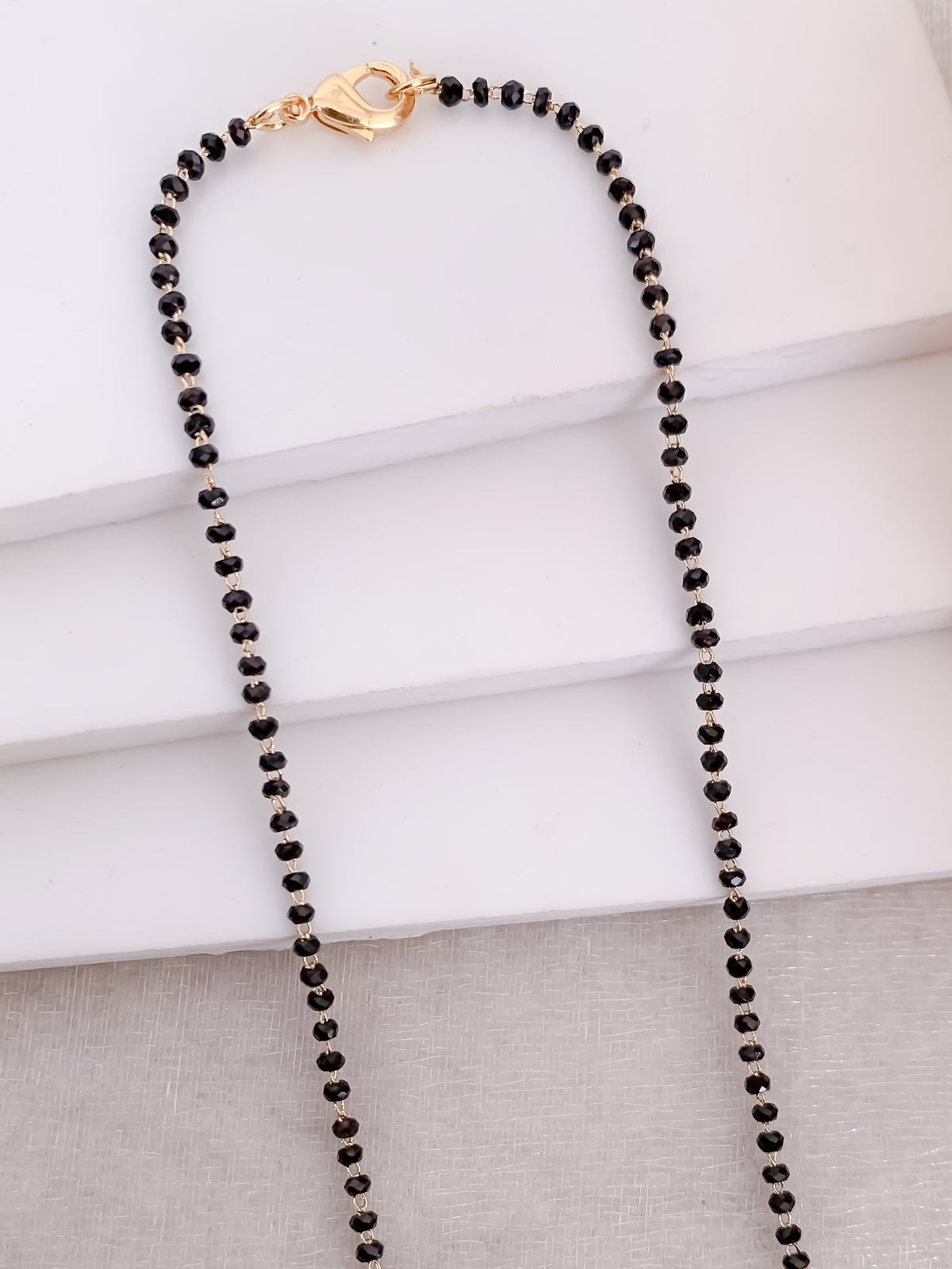 Buy 1 Get 1 Free - Crystal Leaf Minimal Mangalsutra - Mangalsutra - Belleza Jewels