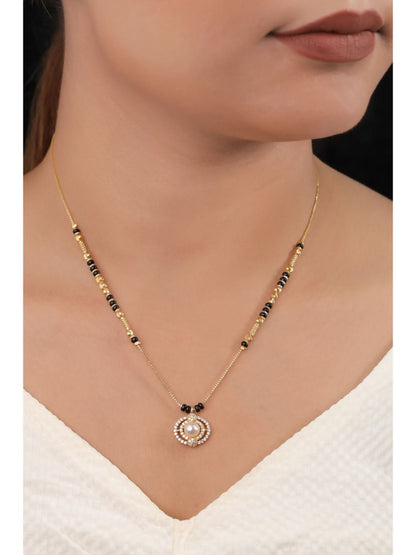 Buy 1 Get 1 Free - American Diamond High Gold Plated Fancy Delicate Mangalsutra