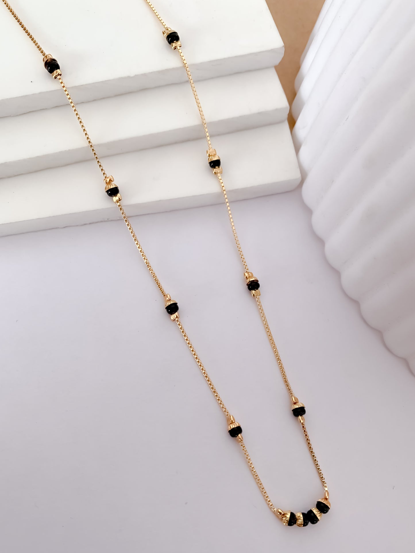 Buy 1 Get 1 Free - Slim Black Bead Minimal Mangalsutra