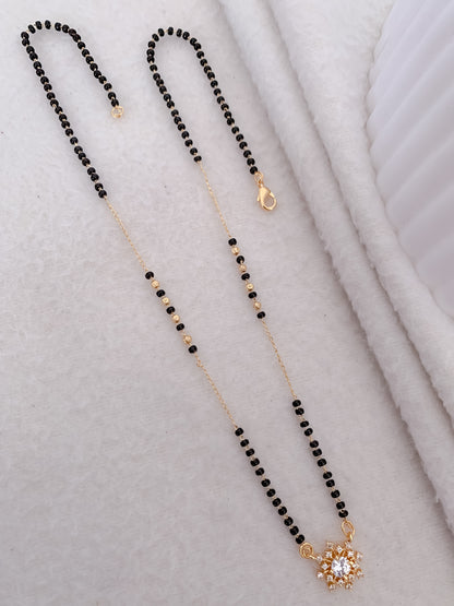 Buy 1 Get 1 Free - American Diamond Gold Plated Delicate Fancy chain Mangalsutra