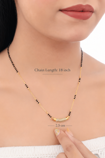 American Diamond Gold Delicate Fancy chain Mangalsutra