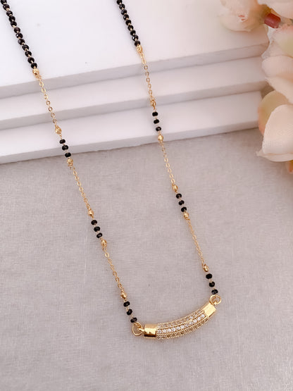 Buy 1 Get 1 Free - American Diamond Gold Delicate Fancy chain Mangalsutra