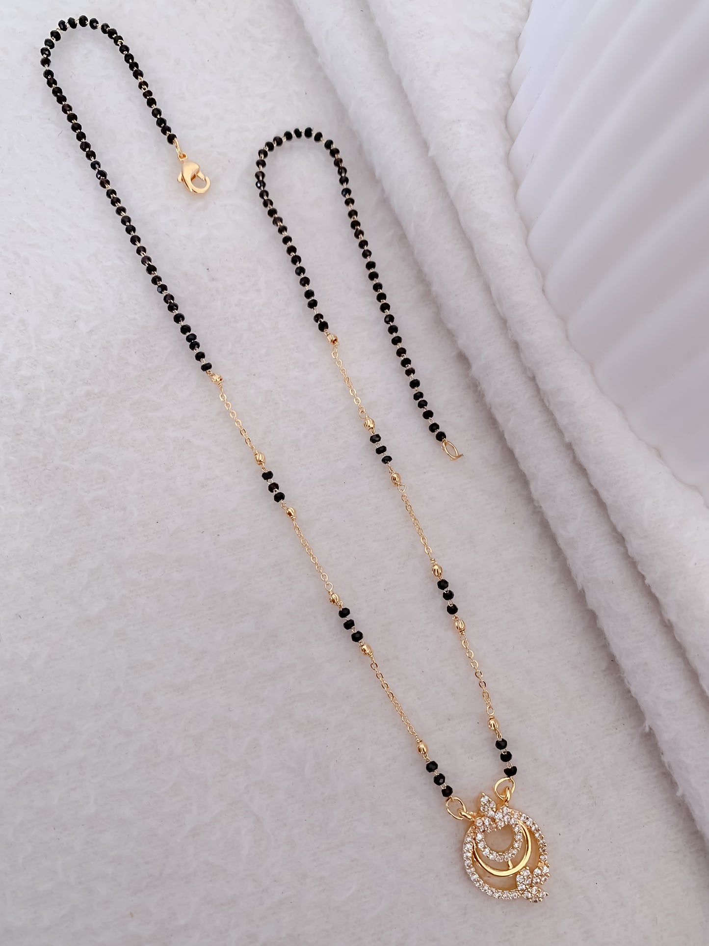 Buy 1 Get 1 Free - American Diamond Gold Plated Delicate Fancy Mangalsutra