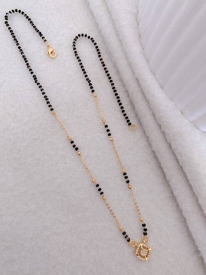 Buy 1 Get 1 Free - American Diamond Gold Plated Delicate Fancy Mangalsutra