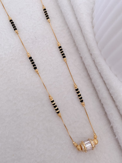 Buy 1 Get 1 Free - American Diamond Gold Plated Delicate Fancy Mangalsutra