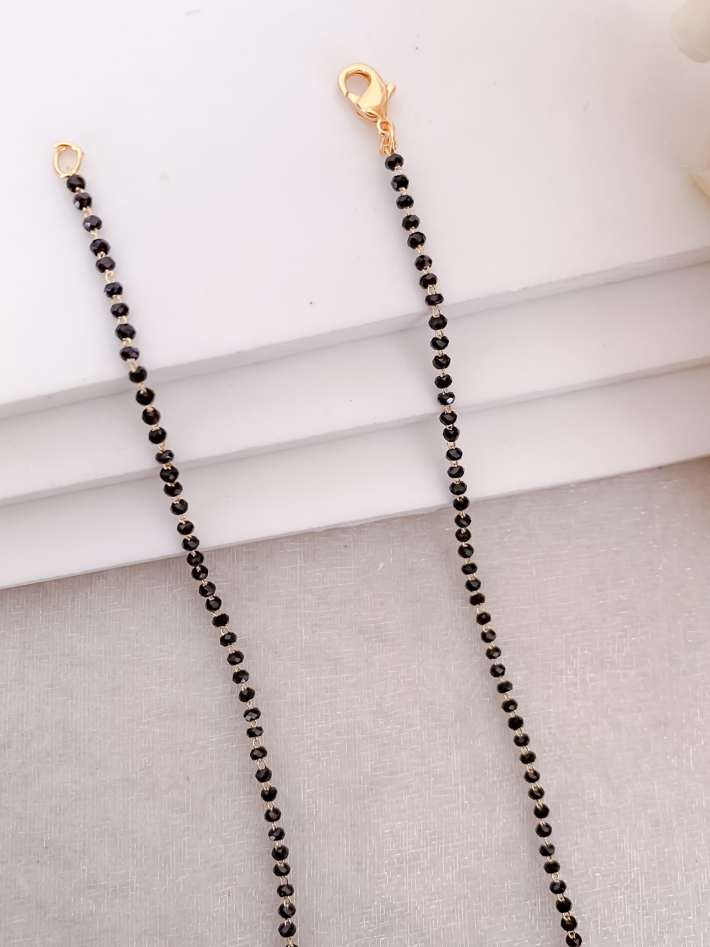 Buy 1 Get 1 Free - American Diamond Gold Plated Delicate Fancy chain Mangalsutra