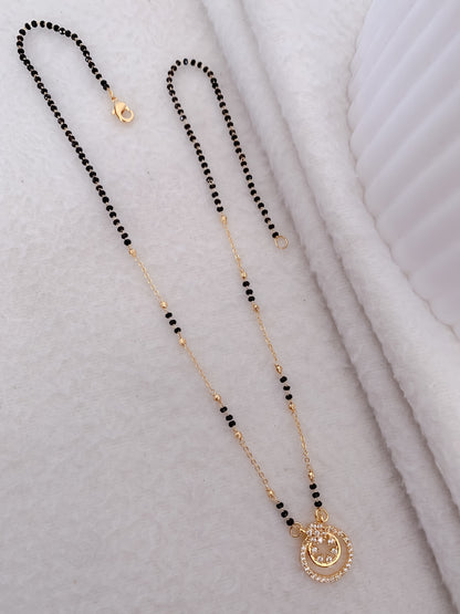 Buy 1 Get 1 Free - American Diamond High Gold Plated Fancy Delicate Mangalsutra