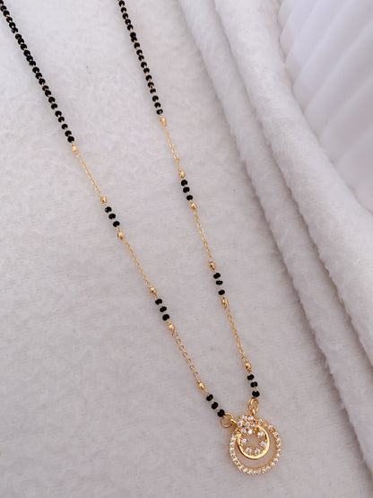 Buy 1 Get 1 Free - American Diamond High Gold Plated Fancy Delicate Mangalsutra