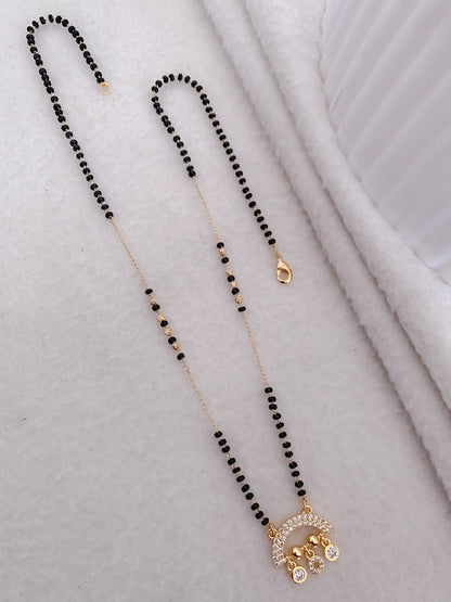 Buy 1 Get 1 Free - American Diamond High Gold Plated Hanging Delicate Mangalsutra