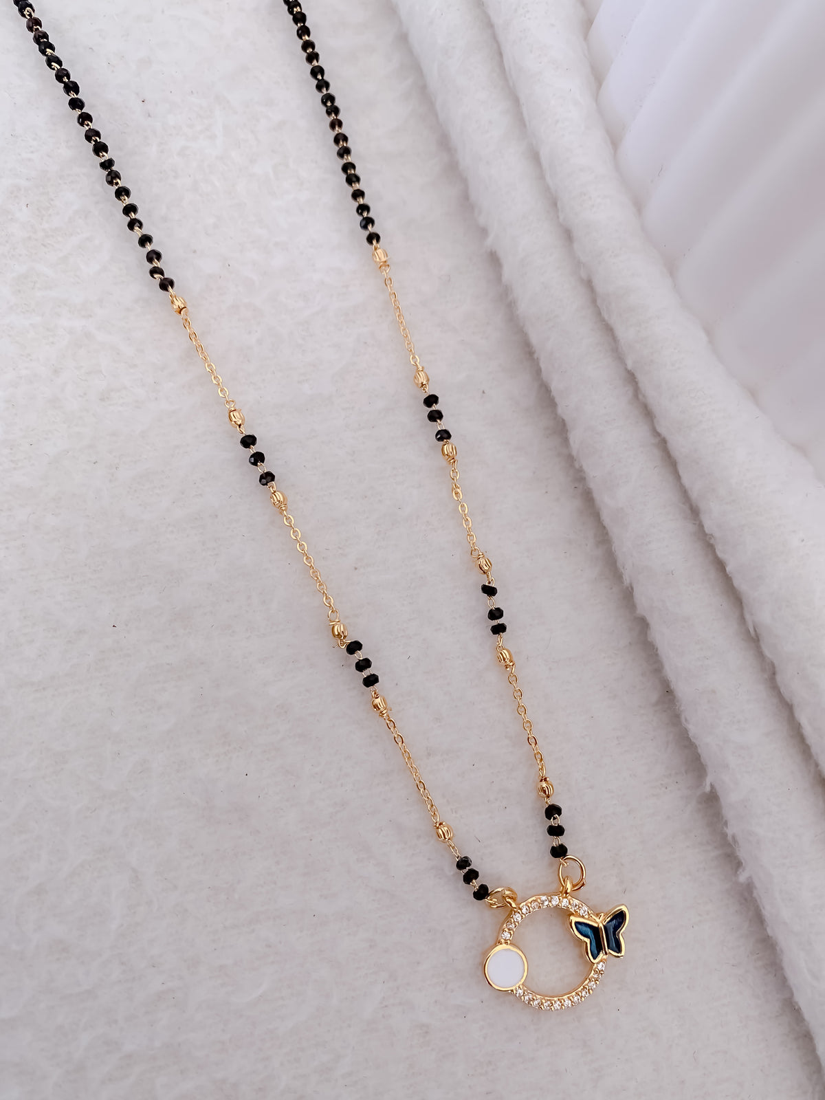Buy 1 Get 1 Free - American Diamond High Gold Plated Fancy Delicate Mangalsutra - Mangalsutra - Belleza Jewels