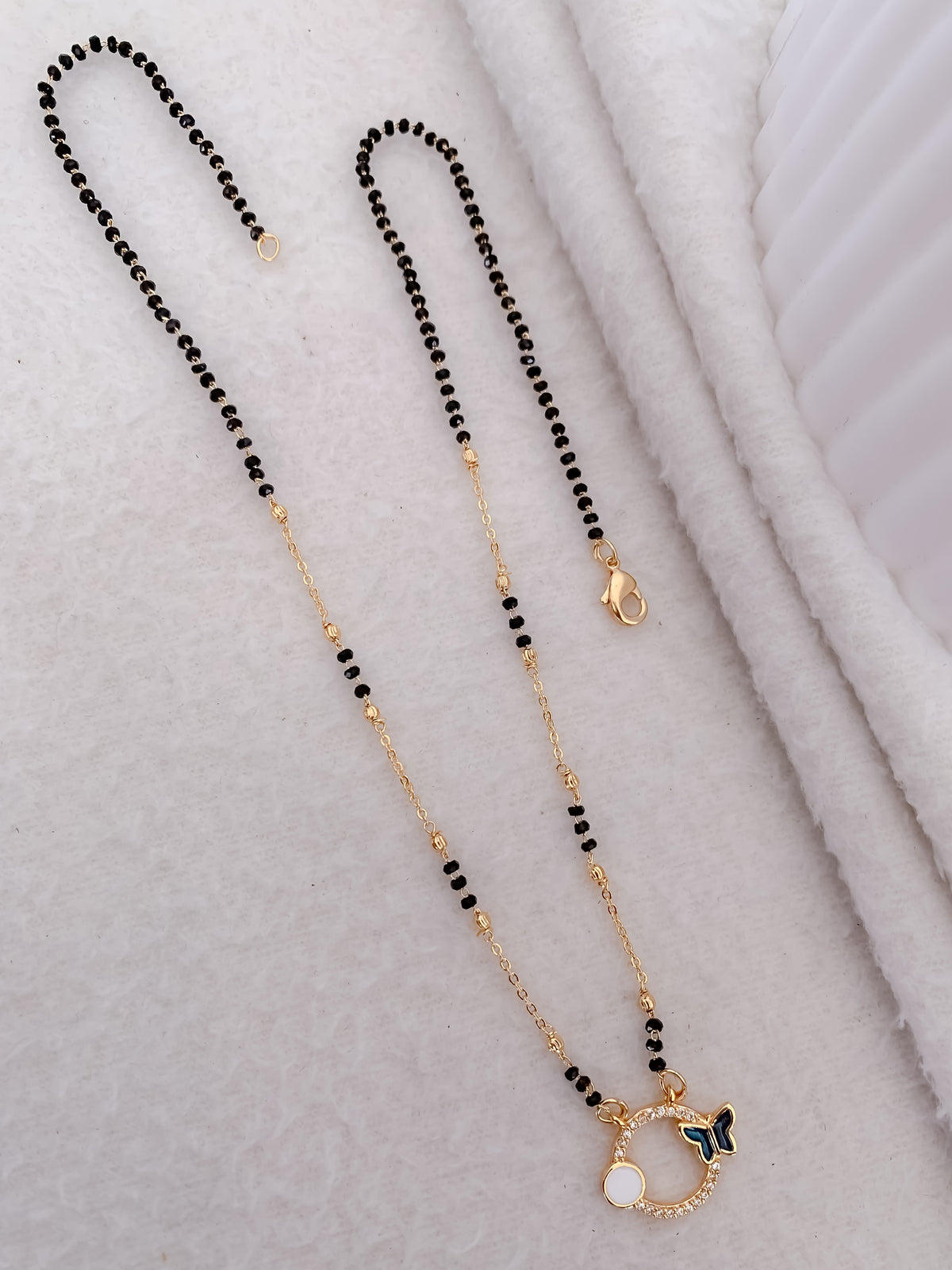 Buy 1 Get 1 Free - American Diamond High Gold Plated Fancy Delicate Mangalsutra - Mangalsutra - Belleza Jewels