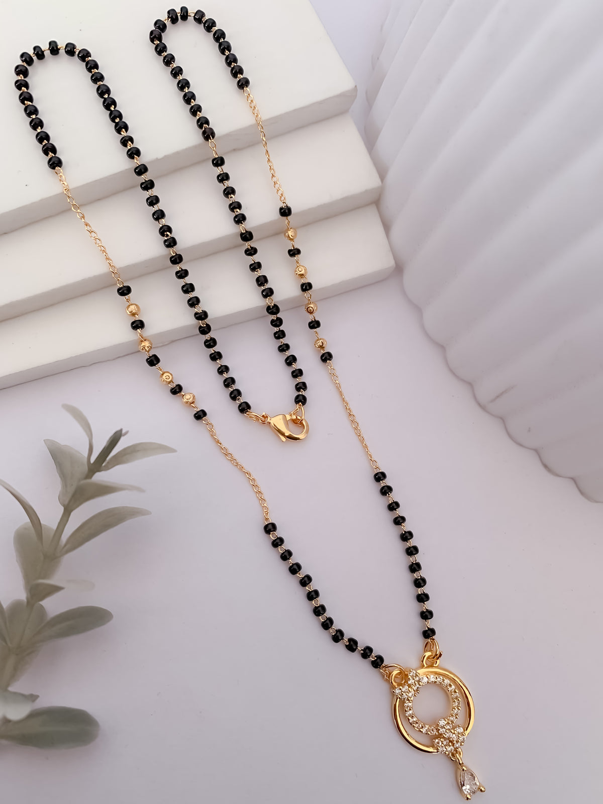 Buy 1 Get 1 Free - Elegant Circle Drop Mangalsutra - Mangalsutra - Belleza Jewels