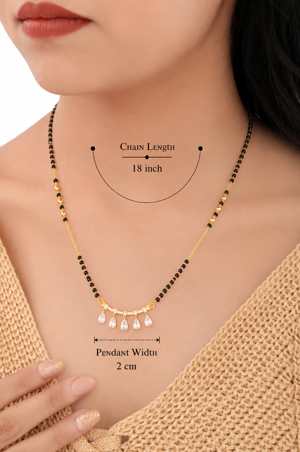 Buy 1 Get 1 Free - Sparkling Drop Bar Mangalsutra