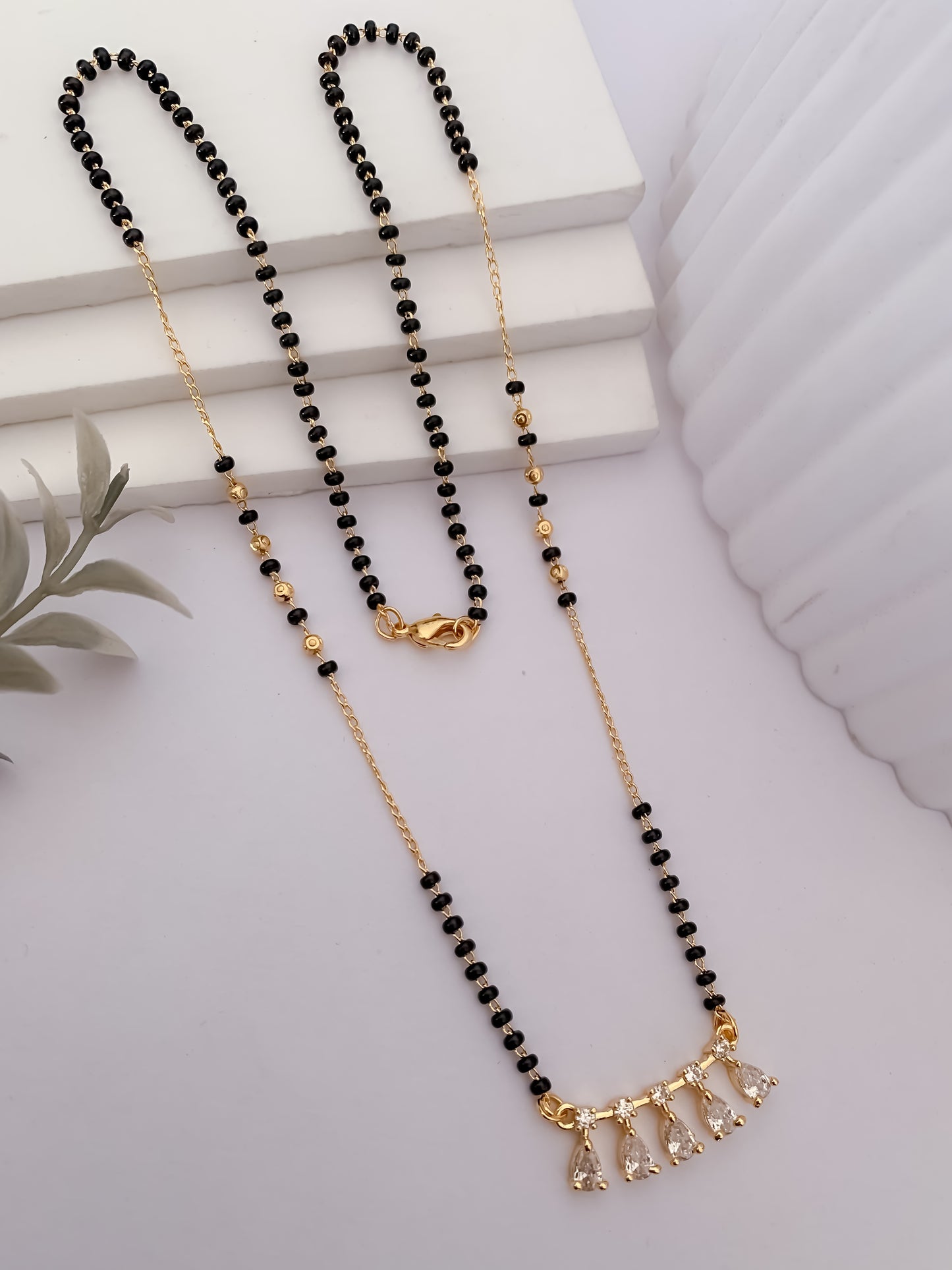 Buy 1 Get 1 Free - Sparkling Drop Bar Mangalsutra - Mangalsutra - Belleza Jewels