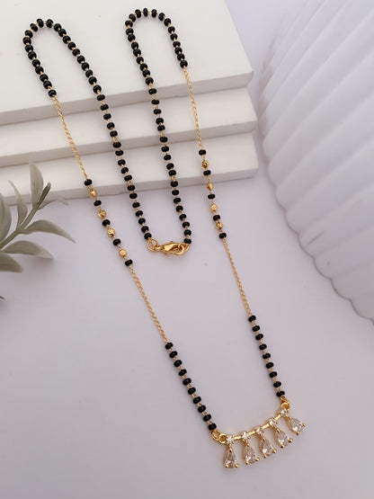 Buy 1 Get 1 Free - Sparkling Drop Bar Mangalsutra - Mangalsutra - Belleza Jewels