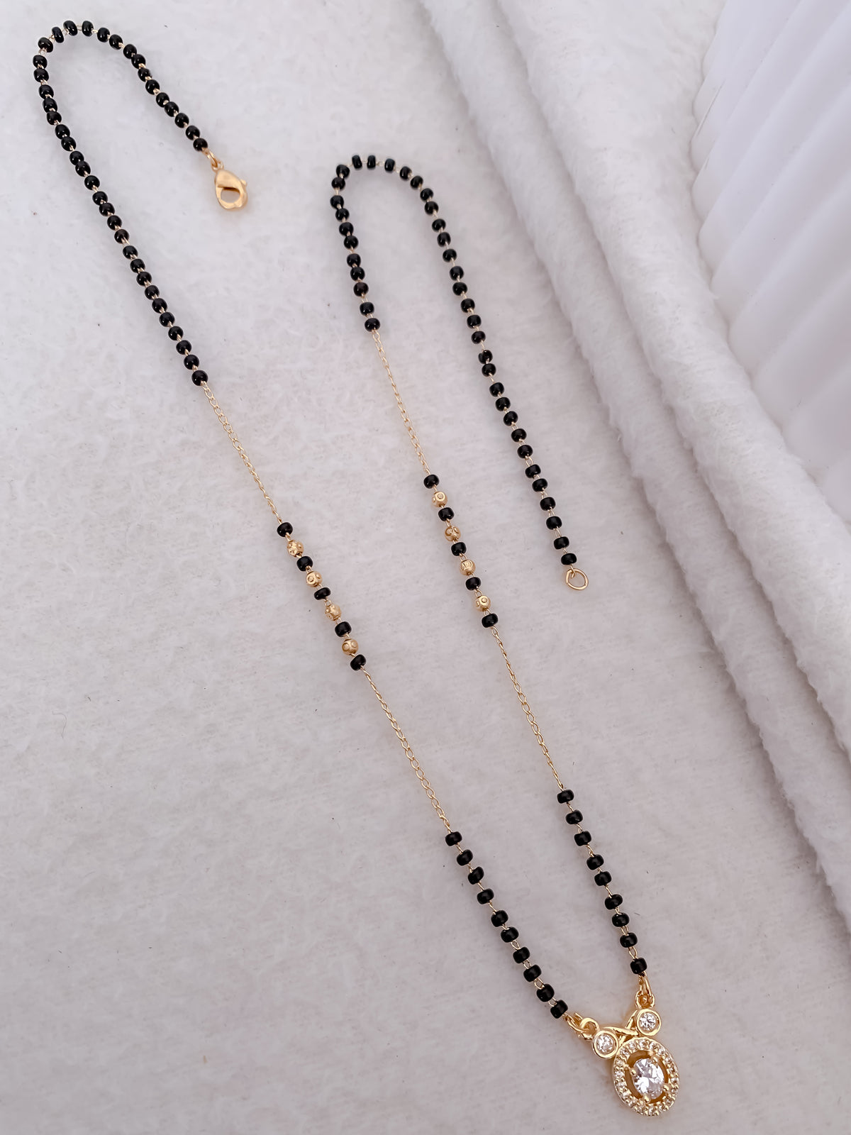 Buy 1 Get 1 Free - American Diamond High Gold Plated Fancy Delicate Mangalsutra - Mangalsutra - Belleza Jewels