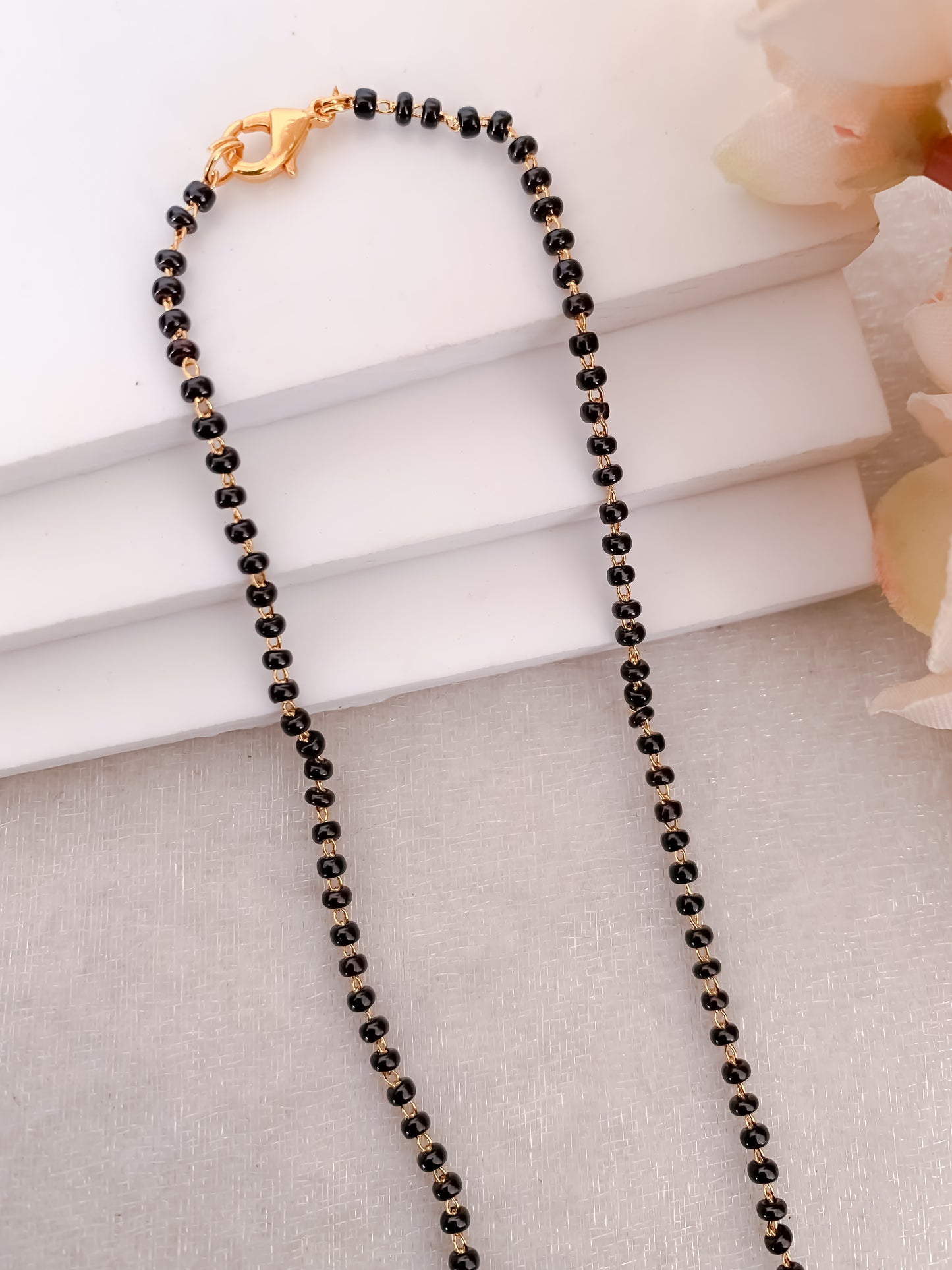 Buy 1 Get 1 Free - American Diamond Butterfly Shape Gold Fancy Delicate Mangalsutra