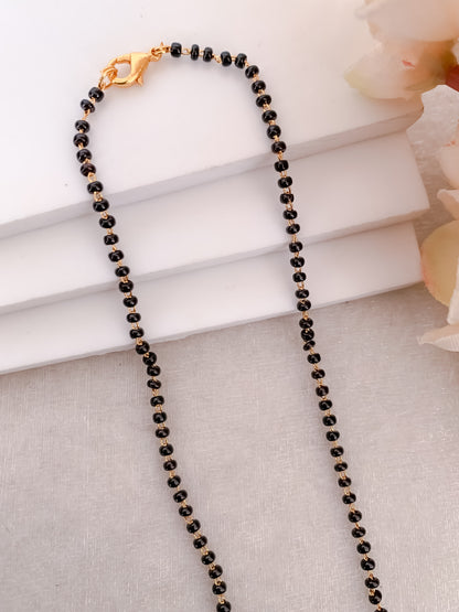 Buy 1 Get 1 Free - American Diamond Butterfly Shape Gold Fancy Delicate Mangalsutra