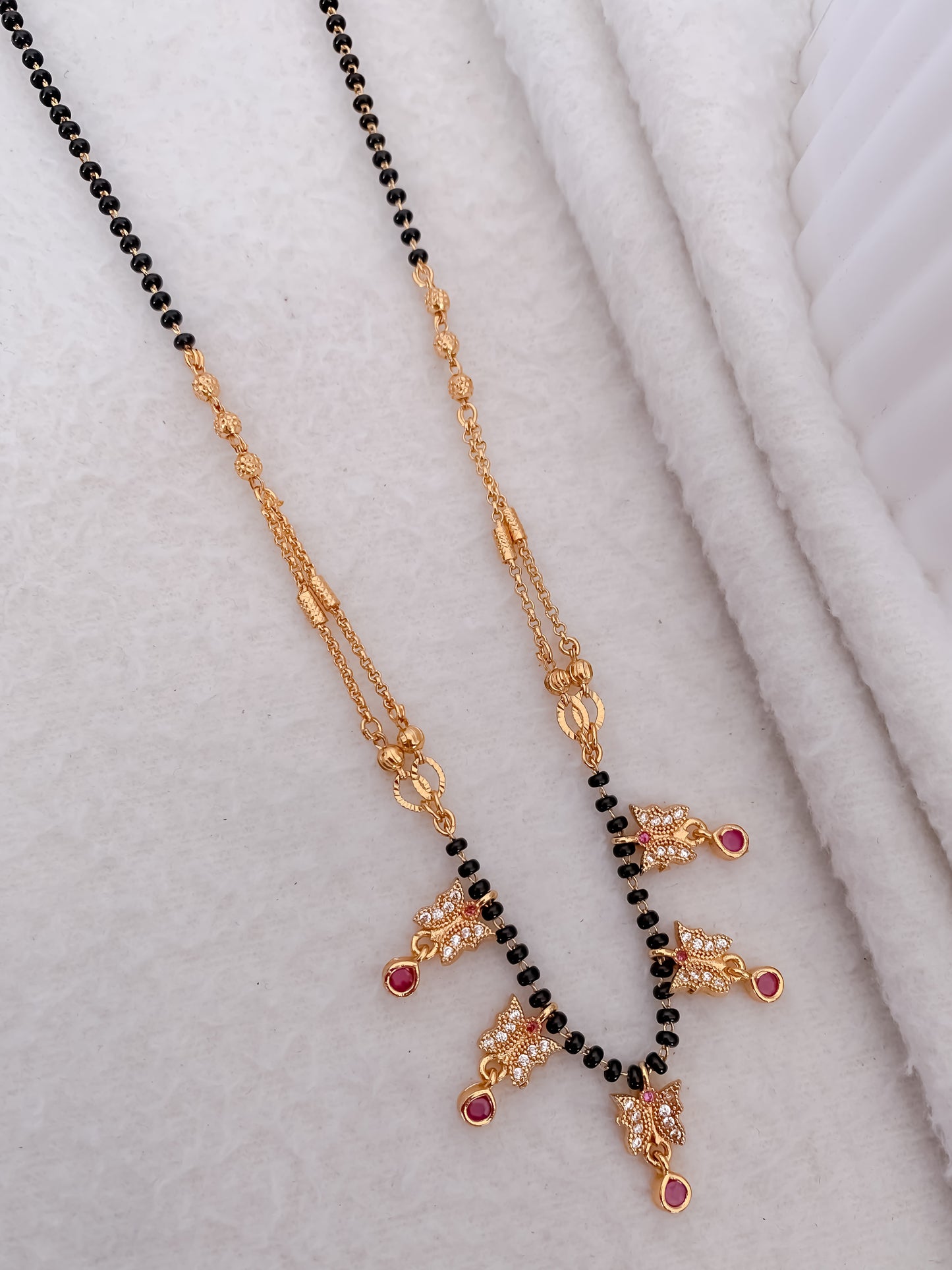 Buy 1 Get 1 Free - American Diamond High Gold Plated Delicate Mangalsutra