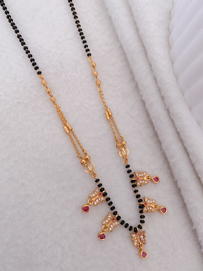 Buy 1 Get 1 Free - American Diamond High Gold Plated Delicate Mangalsutra