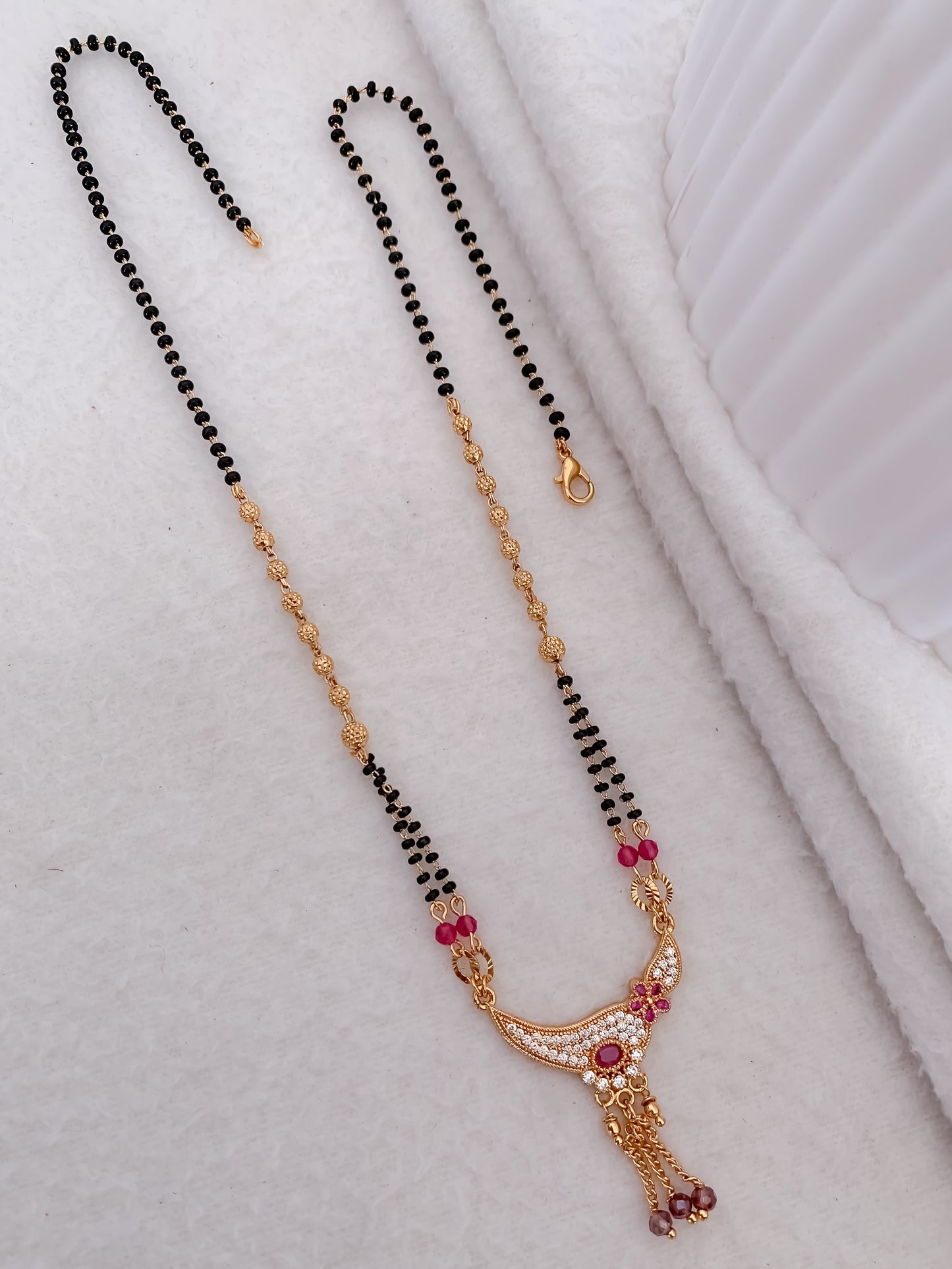 Buy 1 Get 1 Free - American Diamond Gold Plated Delicate Mangalsutra