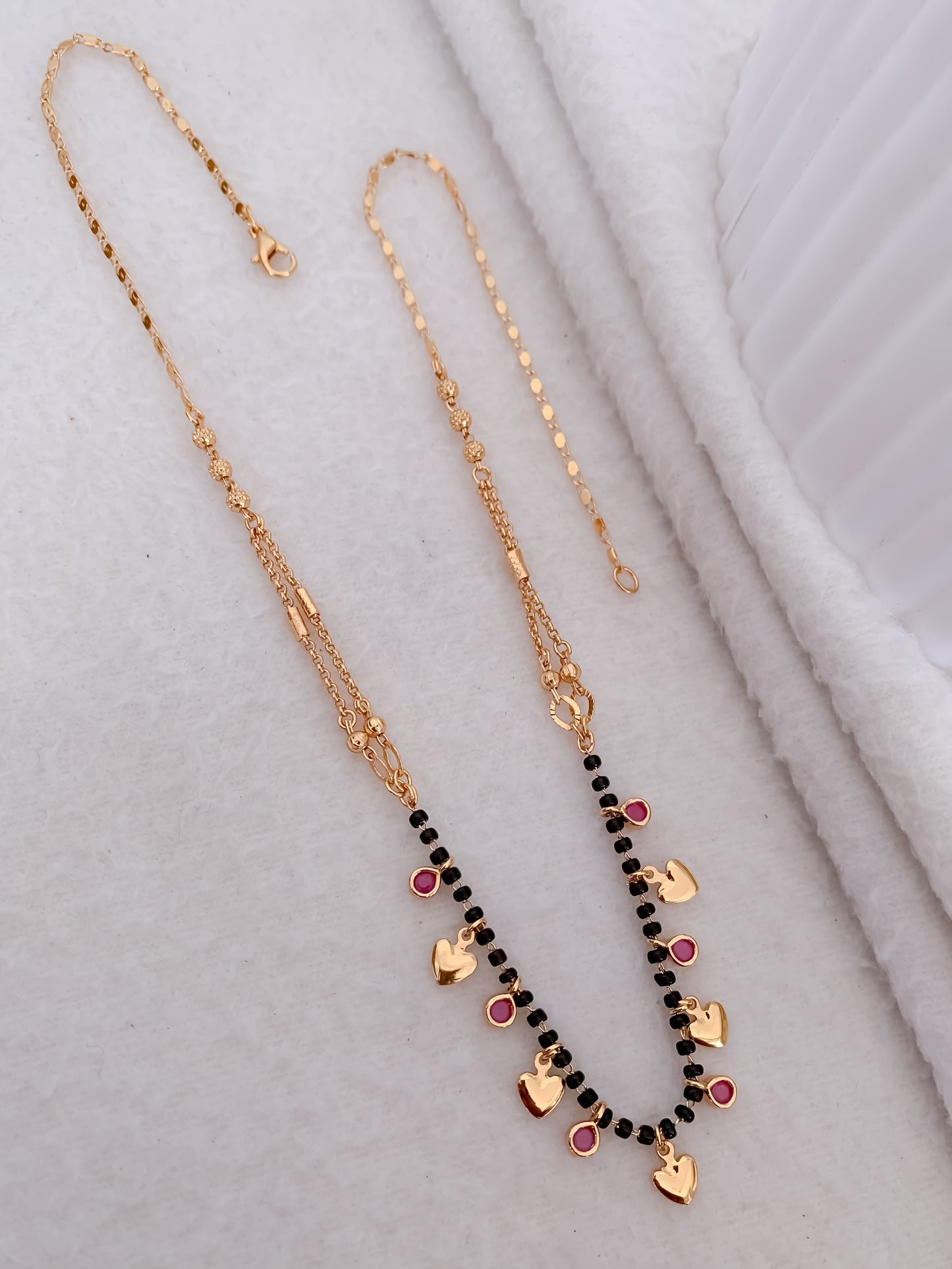 Buy 1 Get 1 Free - American Diamond High Gold Plated Fancy Chain Mangalsutra