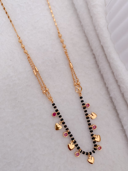 Buy 1 Get 1 Free - American Diamond High Gold Plated Fancy Chain Mangalsutra