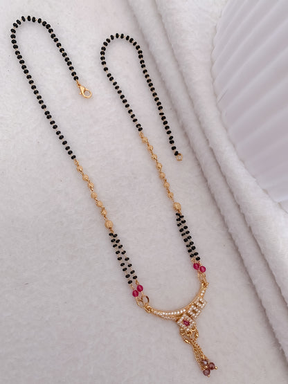 Buy 1 Get 1 Free - American Diamond High Gold Plated Fancy Delicate Mangalsutra