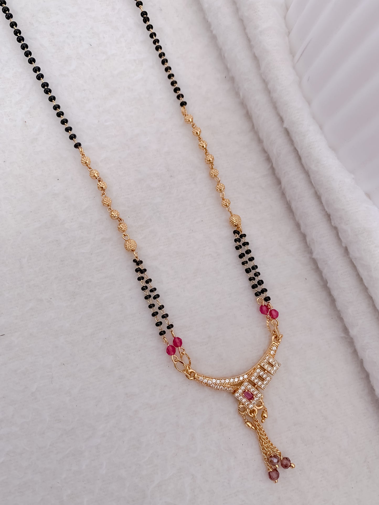 Buy 1 Get 1 Free - American Diamond High Gold Plated Fancy Delicate Mangalsutra